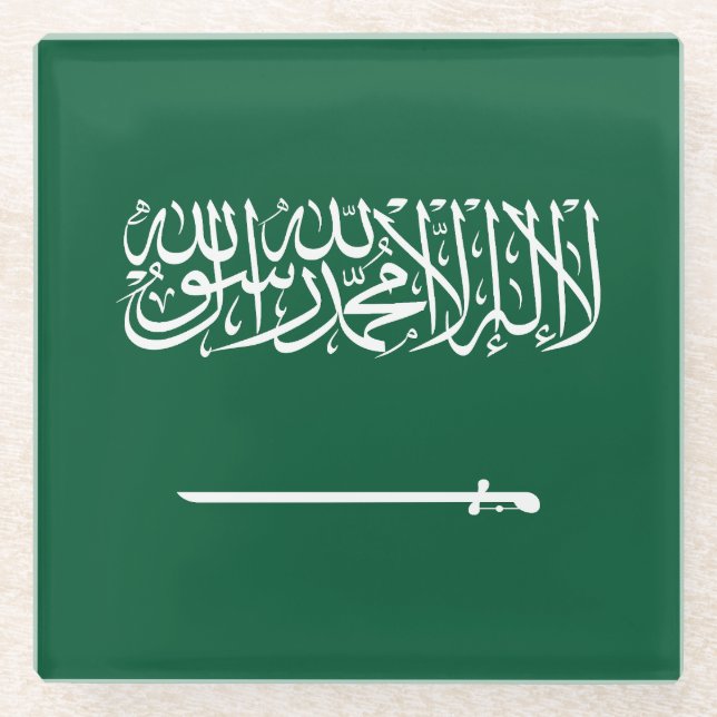Flagge Saudi-Arabiens Glasuntersetzer (Vorderseite)
