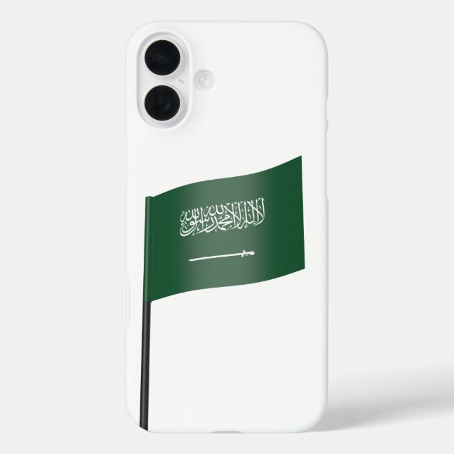 Flagge Saudi-Arabiens iPhone 16 Plus Hülle (Rückseite)