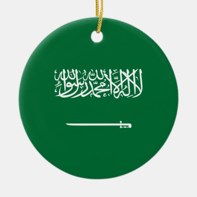 Flagge Saudi-Arabiens Keramik Ornament (Vorne)
