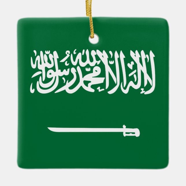 Flagge Saudi-Arabiens Keramikornament (Vorderseite)