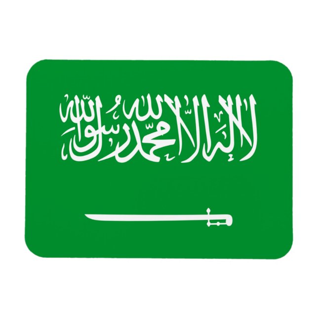 Flagge Saudi-Arabiens Magnet (Horizontal)