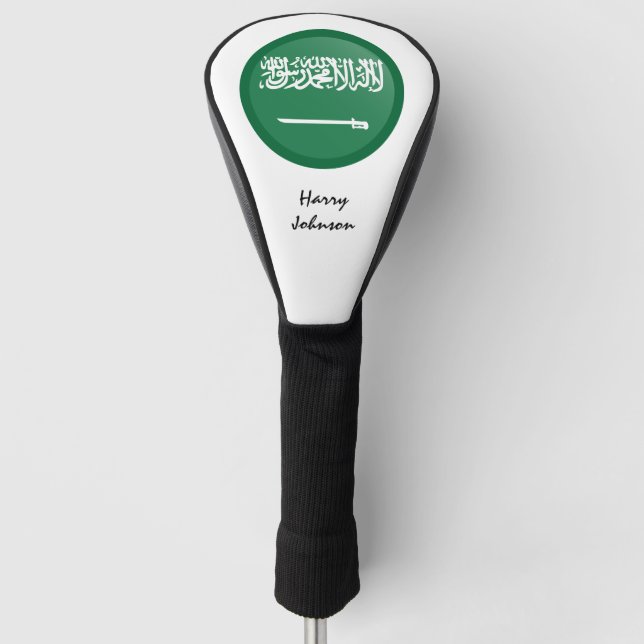 Flagge Saudi-Arabiens & Mit Monogramm Golfplätze Golf Headcover (Vorderseite)