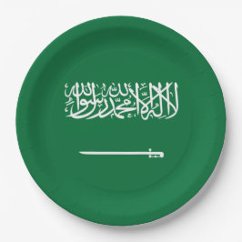 Flagge Saudi-Arabiens Pappteller