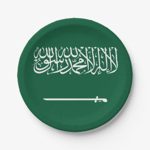 Flagge Saudi-Arabiens Pappteller