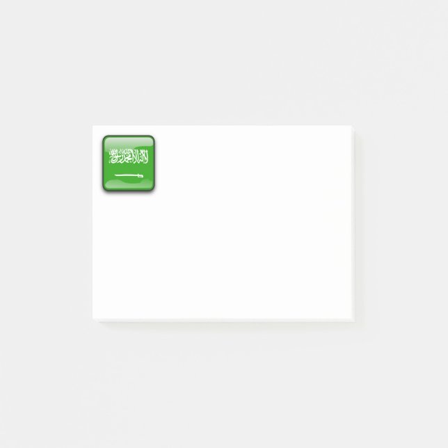Flagge Saudi-Arabiens Post-it Klebezettel (Vorderseite)
