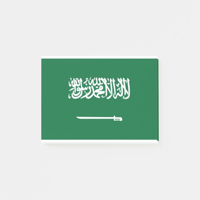 Flagge Saudi-Arabiens Post-it Klebezettel (Vorderseite)