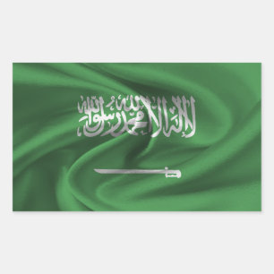 Flagge Saudi-Arabiens Rechteckiger Aufkleber