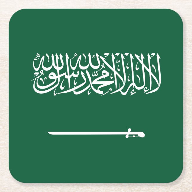 Flagge Saudi-Arabiens Rechteckiger Pappuntersetzer (Vorderseite)