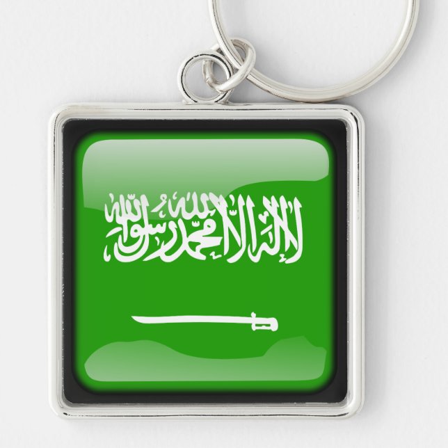 Flagge Saudi-Arabiens Schlüsselanhänger (Vorne)