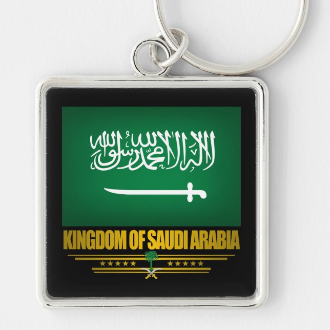 Flagge Saudi-Arabiens Schlüsselanhänger (Vorne)