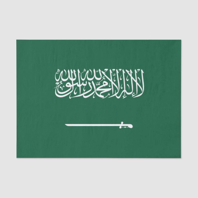 Flagge Saudi-Arabiens Seidenpapier (Vorderseite)