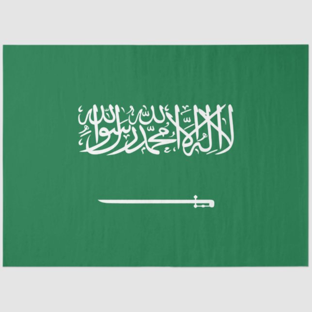 Flagge Saudi-Arabiens Seidenpapier (Vorderseite)
