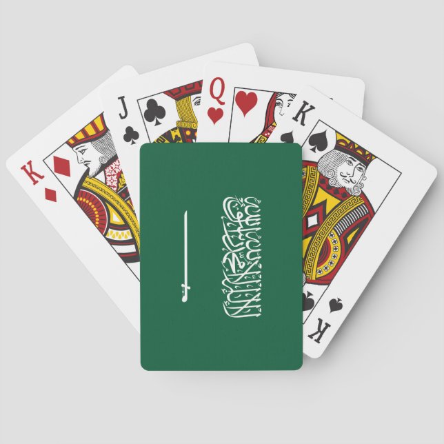 Flagge Saudi-Arabiens Spielkarten (Rückseite)