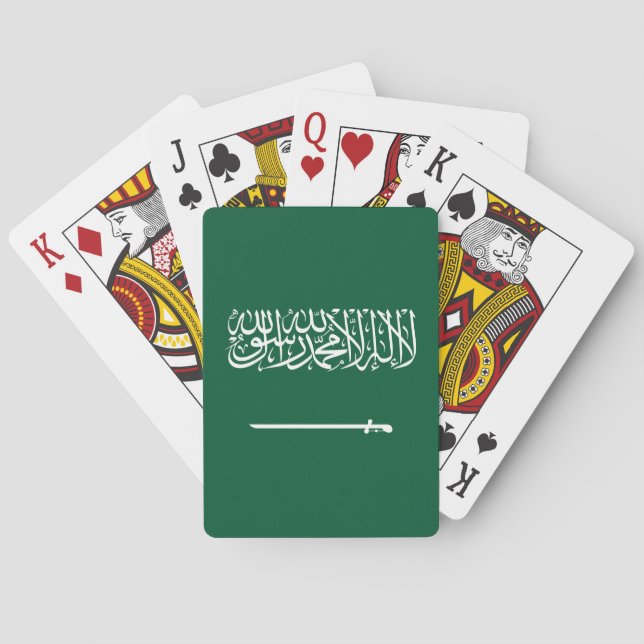 Flagge Saudi-Arabiens Spielkarten (Rückseite)