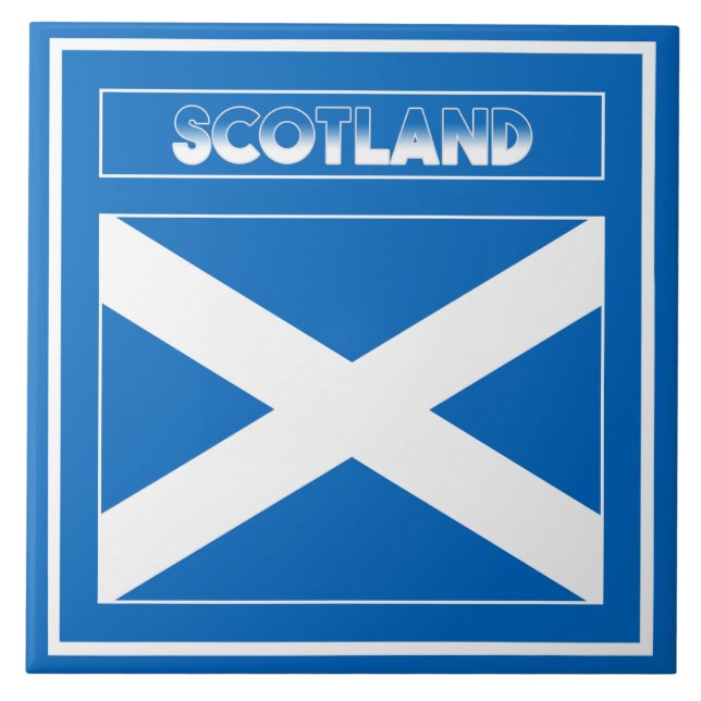 Flagge Schottland Fliese (Vorderseite)