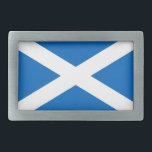 Flagge Schottlands - Bratach na h-Alba Rechteckige Gürtelschnalle<br><div class="desc">Flagge von Schottland - Bratach na h-Alba - Banner in Schottland - Saint Andrew's Cross - Salreifen</div>