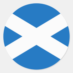 Flagge Schottlands - Bratach na h-Alba Runder Aufkleber