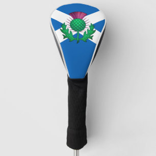 Flagge Schottlands mit Thistle überlagert Golf Headcover