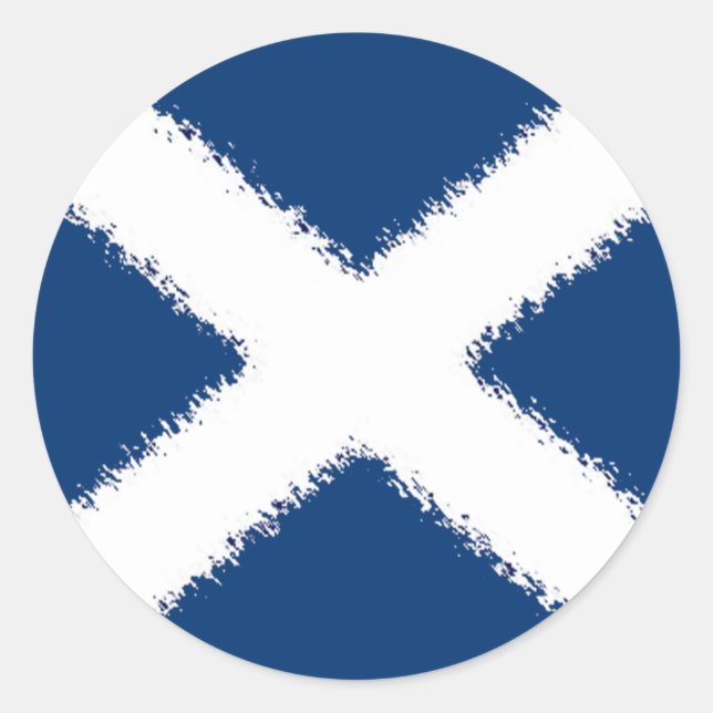 Flagge Schottlands Runder Aufkleber (Vorderseite)