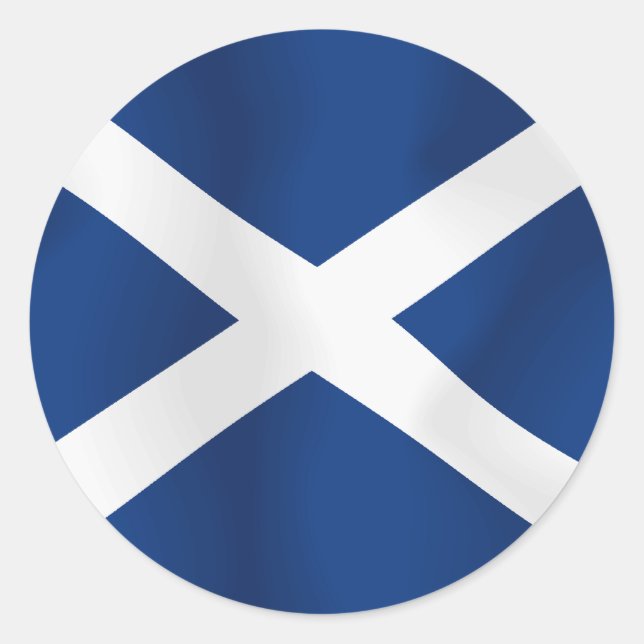 Flagge Schottlands Runder Aufkleber (Vorderseite)