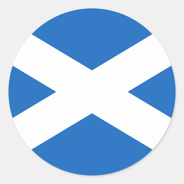 Flagge Schottlands Runder Aufkleber (Vorderseite)