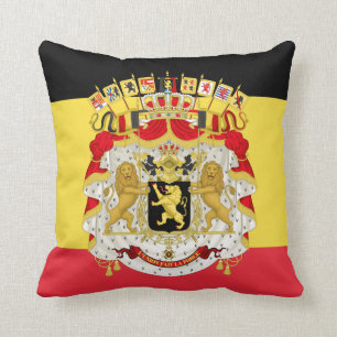 Flagge schwarzen gelben Rotes Belgiens Kissen