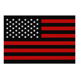 Flagge-schwarzes rotes Weiß Fotodruck
