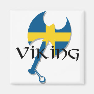 Flagge Schwede-Vikings Schweden Axt Magnet