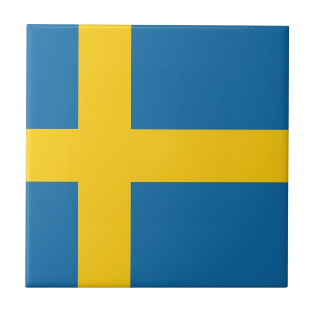 Flagge Schweden Fliese (Vorderseite)