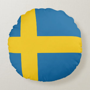 Flagge Schweden Rundes Kissen