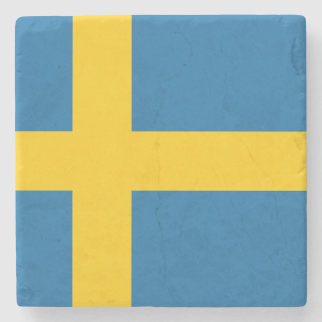 Flagge Schweden Steinuntersetzer (Vorderseite)