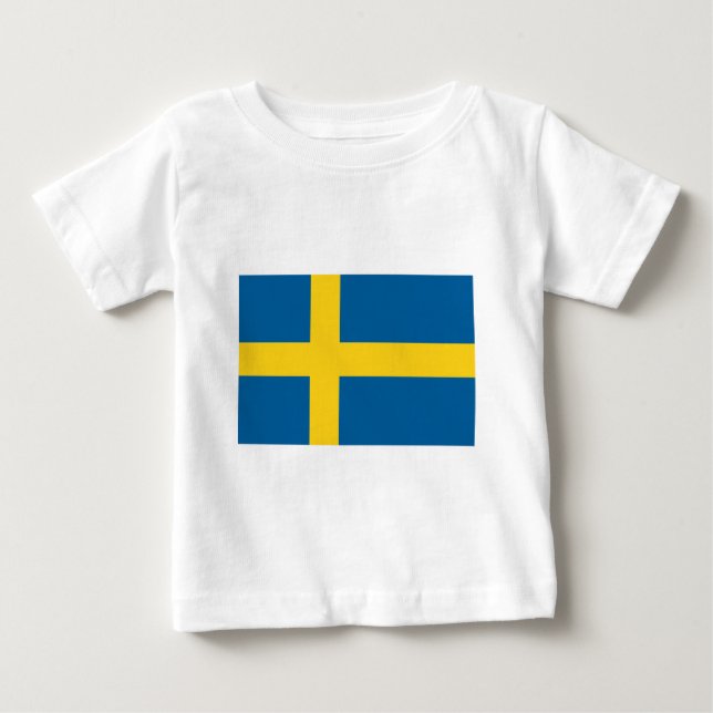 Flagge Schwedens Baby T-shirt (Vorderseite)