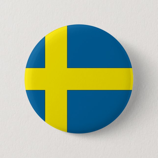 Flagge Schwedens Button (Vorderseite)