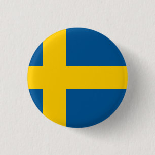 Flagge Schwedens Button