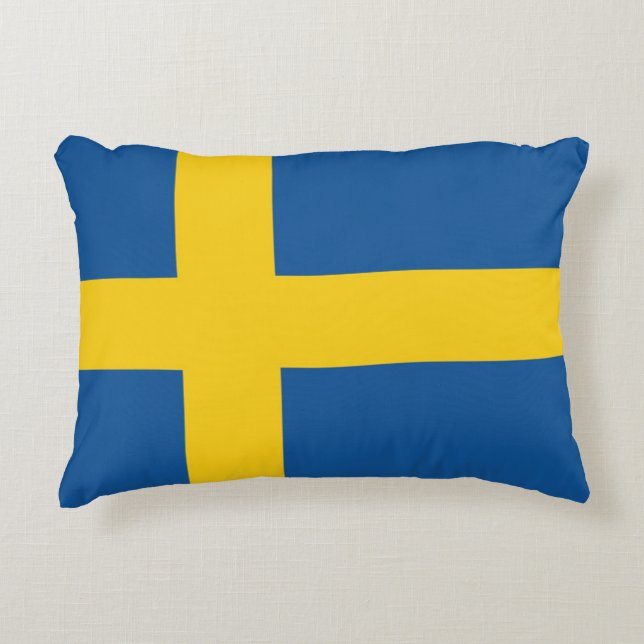 Flagge Schwedens Dekokissen (Vorderseite)