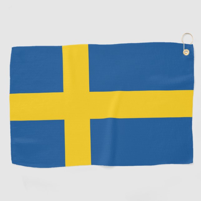 Flagge Schwedens Golfhandtuch (Horizontal)