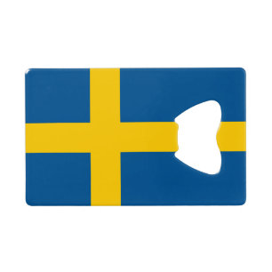 Flagge Schwedens Kreditkarte Flaschenöffner