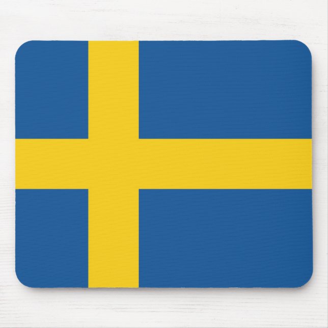 Flagge Schwedens Mousepad (Vorne)