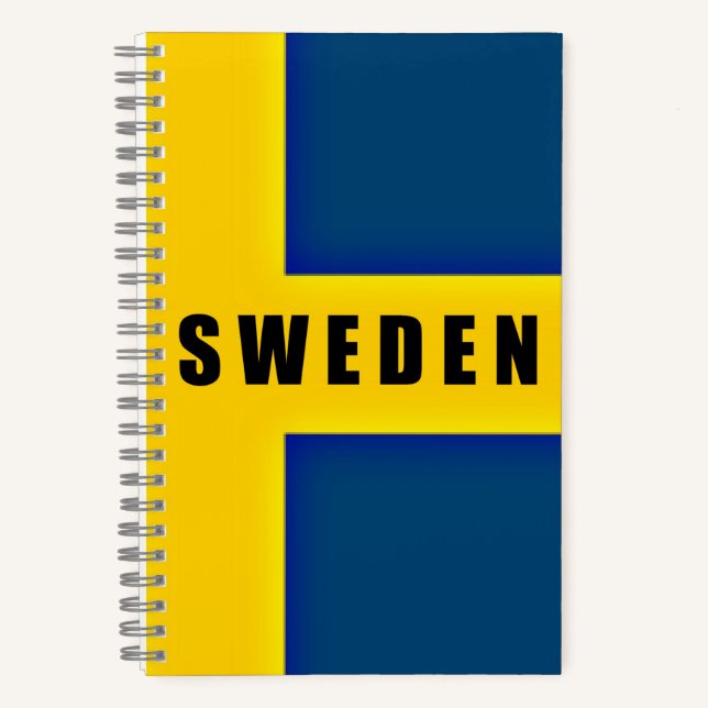 Flagge Schwedens Notizbuch (Vorderseite)