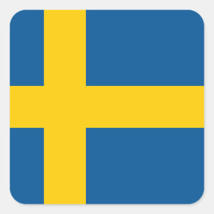 Flagge Schwedens Quadratischer Aufkleber