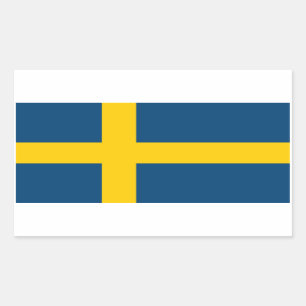 Flagge Schwedens Rechteckiger Aufkleber