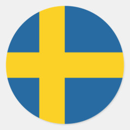 Flagge Schwedens Runder Aufkleber
