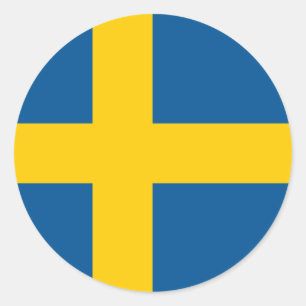 Flagge Schwedens Runder Aufkleber
