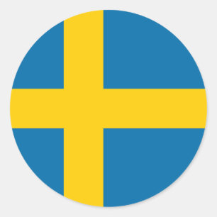 Flagge Schwedens Runder Aufkleber