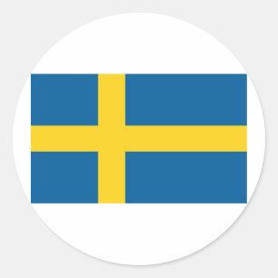Flagge Schwedens Runder Aufkleber