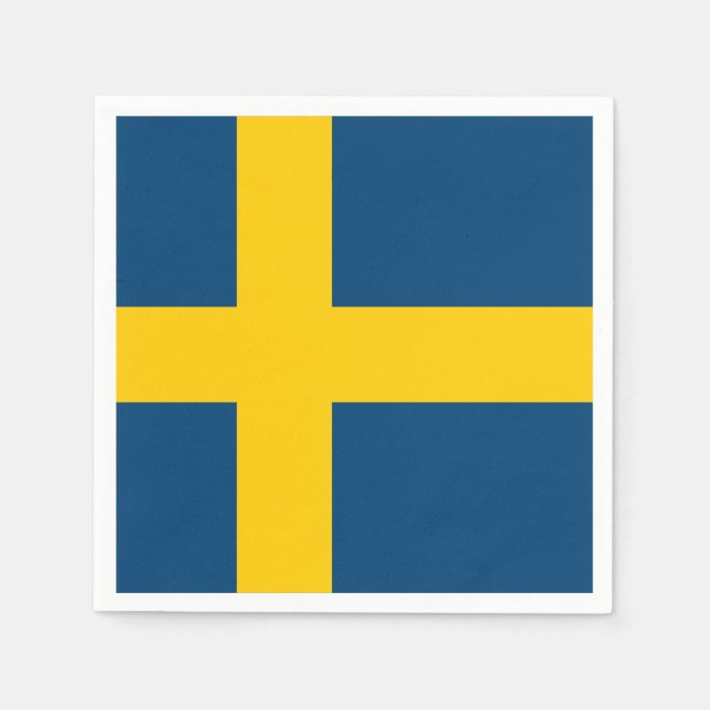 Flagge Schwedens Serviette (Vorderseite)
