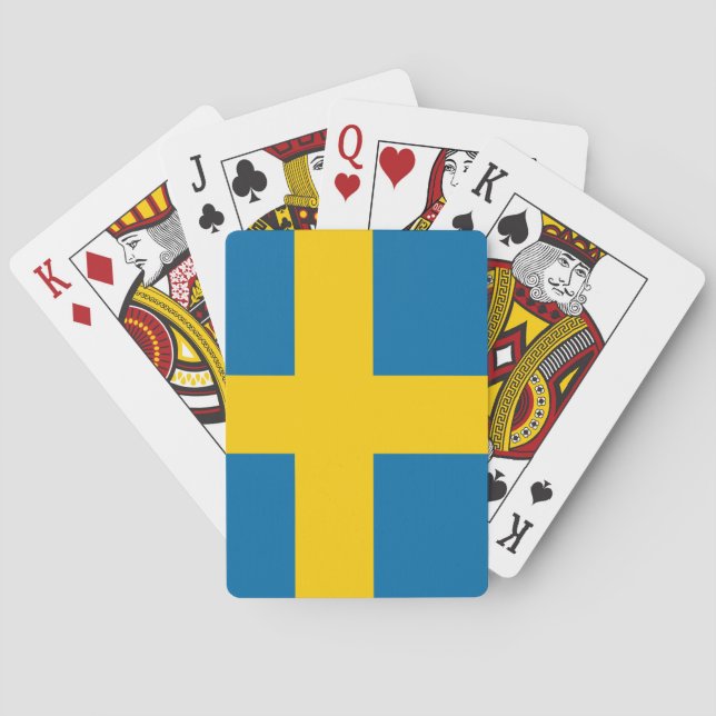 Flagge Schwedens Spielkarten (Rückseite)