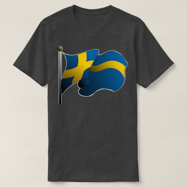 Flagge Schwedens T-Shirt (Design vorne)