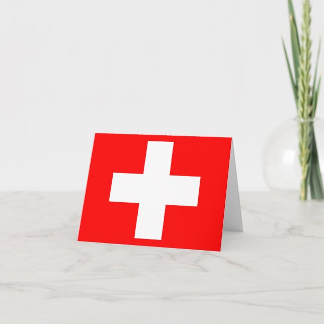 Flagge Schweiz (Schweiz) Karte (Vorderseite)