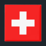 Flagge Schweiz (Schweiz) Magnet<br><div class="desc">Anpassbare World Flag Produkte - Bitte fühlen Sie sich frei,  Ihren eigenen Text hinzuzufügen.</div>